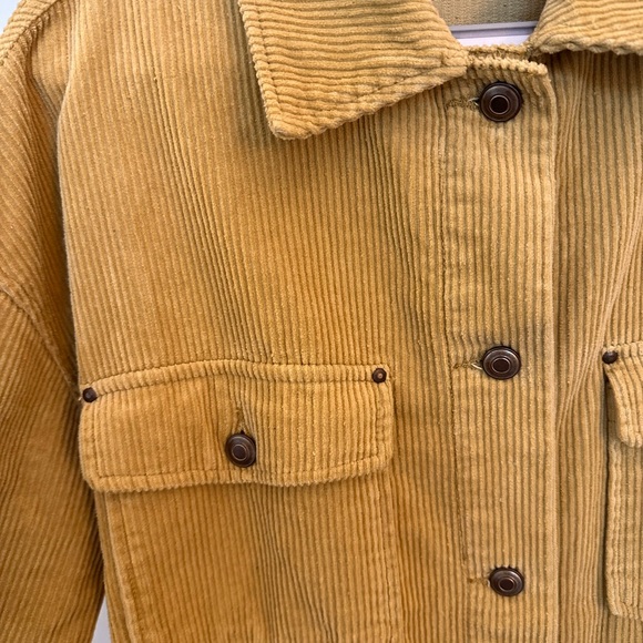Zara Corduroy Shacket jacket mustard yellow - Picture 2 of 3